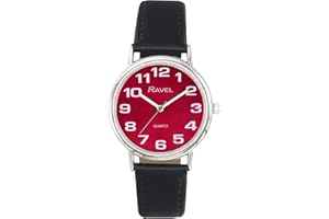 Ravel - Montre Bracelet Unisexe Facile à Lire avec de Gros Chiffres