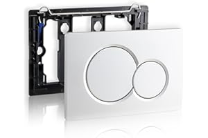 Empyreal Plaque de Déclenchement pour Réservoir de Chasse d'Eau - Pièces de Rechange - la plaque de déclenchement compatible avec Geberit Sigma 01, Gris Argenté, 2 Débits, 1 Pièce.