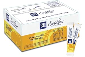 Tate & Lyle Sucralose Sweetener Sticks – 1000 Pack, Low Calorie, Sugar Alternative - Individually Wrapped Portions for Tea, Coffee & Hot Drinks