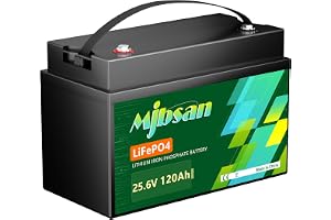 Mjbsan 24 V 120 Ah mini Bluetooth LiFePO4 litiumbatteri med 150 A BMS för marin båt trolling motorer-25,6 V litiumbatteri med