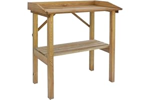 ‎GARTENPIRAT Gartenpirat Pflanztisch aus Holz wetterfest Gärtnertisch für den Garten