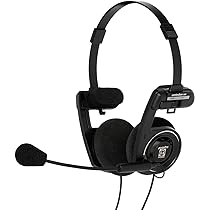 KOSS CS200 Cuffie USB Con Microfono A Cancellazione Di Rumore, Braccio Flessibile, Auricolari Double-side, Ideali Per Smart Working E Chiamate, Nero