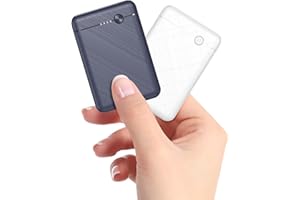 【2 Stück】 EVARY Powerbank,5000mah Powerbank Klein Aber Stark,Kleine Powerbank mit 2 AusgäNgen & 2 EingäNgen,Mini Tragbares Externer Akku,Small Power Bank USB C Kompatibel mit iPhone, Samsung Usw