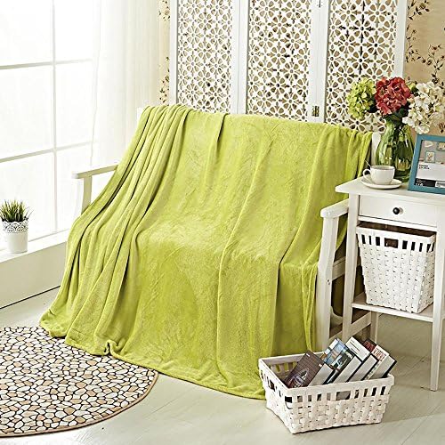 HDCM Flannel Fleece Throw Blankets Navy Blue - Super Soft Fluffy Warm Solid Bed Throws for Sofa - Luxury Microfiber blanket 200x230cm