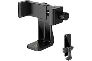 CXXTKCXXLC Support et Adaptateur Trépied 360 Degrés Universel pour iPhone et Smartphone Samsung Galaxy Google Nexus, Adapté aux Trépieds, Compatible avec Smartphone Huawei Oneplus Xiaomi Oppo
