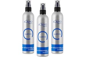 AQUYO COSMETICS Style & Care Hitzeschutzspray, Hitzeschutz für Haare beim Glätten mit Glätteisen (3er Pack - 3x 200ml) | Spray schützt das Haar vor Haarbruch durch Hitze beim Fönen oder anderen Wäremeeinflüssen