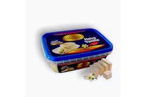 ZERDA SAVEURS D'ORIENT Halva Goût Vanille/Amande/Pistache/Nigelle (350G) - ZERDA - Confiserie Parfumée & Délicieuse, Dessert Moyen Orient, Base Pâte de Sésame (Vanille)