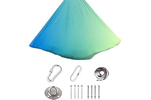 GENERISCH 𝐘𝐨𝐠𝐚 Tuch Swing 200 Kg Max. Tragfähigkeit Mit Beschläge -𝐬𝐜𝐡𝐚𝐮𝐤𝐞𝐥 Indoor Geeignet, um Ängste abzubauen,Glück. (280 * 150CM)