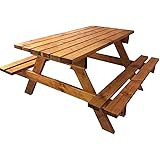 TOTAL WOOD 2012 Tavolo picnic set birreria campeggio giardino legno massello 200x160x80h ANCHE SU MISURA!