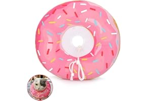 FUOXUL 1PCS Cat Cone Collar Soft Cotton Adjustable Cat Recovery Collar Promotes Quick Healing Protects from Trauma Suitable for Pet Cat Home