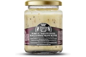 Valnerina Tartufi Beurre à la Truffe Noire d'été | Truffle Butter | Spécialité Gastronomique pour Croûtes, Bruschetta, Entrées, Premiers et Deuxièmes Plats | Pot 80 gr.