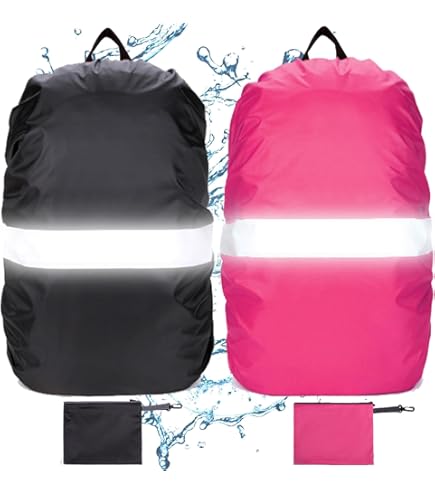 Housse De Pluie Pour Sac à Dos Avec Bande Réfléchissante Vert M - Sport