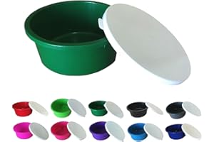 NETPROSHOP Müsli Schale 2 Liter Schüssel mit weißem Deckel Lebensmittelecht, Farbe:Dunkelgruen