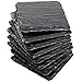 Produktbild Chefarone Schiefer Untersetzer Set - 8 dekorative Glasuntersetzer 10x10 cm - Untersetzer Gläser und Fingerfood dank beschichteter Oberfläche
