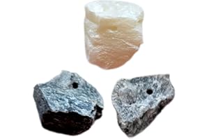 artdee 3 Speckstein Amulettsteine mit 3 Lederbändern, Bunt