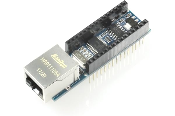 Paradisetronic.com Ethernet Shield, Extension pour Arduino Nano avec ENC28J60, RJ45, par Exemple pour Applications de Serveur Web, IOT