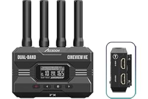 Accsoon CineView HE-TX bezprzewodowy transmiter HDMI Dual-Band 2.4GHz 5GHz 1200ft/350 m 0,06s HD sterowanie aparatem iOS Android do przesyłania strumieniowego na żywo Tik-Tok YouTube (tylko nadajnik