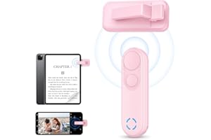 Bakeey Telecomando Page Turner para Kindle Paperwhite Oasis Kobo Libra Surface, Ereader Accessori para iPad iPhone Android Tabletas, para Lectura Novelas Comics y Cámara Video Remota, Rosa