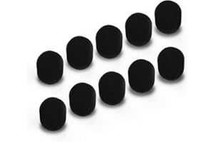 Cubilux Piankowa osłona na mikrofon z klapą lavalier, przednia szyba do Mini Clip-On Lav MIC, 10-pak