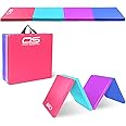 Gymnastic Tumble Exercise Mat Non Slip PU Leather Surface High Density Polyether Material 6FT Long Tri Folding Crash With Carry Handles perfect for gymnastics yoga Pilates