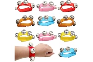 XUELIYUN 10 PCS Multi Color Musical Rhythm Toy & Nylon Band Ankle Bells for Kids, Baby, Adult - Perfect for Holidays & Birthday Parties