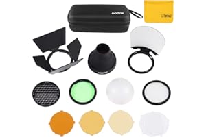 Godox AK-R1 Kit d'accessoires pour Godox V1 V1Pro V100 Flash et H200R AD200 AD200Pro II Stroboscope avec Port Magnétique, Fournit des Effets D'éclairage Doux pour La Prise De Vue