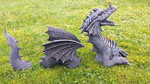 Großer 3 teiliger Drache Dragon Figur - 4