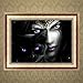 Produktbild logres Black Cat DIY 5D Diamant Gemälde Kreuzstich Kunstharz Stickerei Craft Home Decor