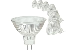 CNMTCCO MR16 Halogen Leuchtmittel 12V 20W, GU5.3 Halogenlampen Dimmbar, 2700K Warmweiß Reflektor, 36° Abstrahlwinkel, 6er Pack für Decken-, Einbau- & Schienenbeleuchtung