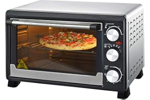 ‎SYNTROX GERMANY Syntrox Germany 23 Liter Edelstahl Mini Stand Backofen mit Umluft und Drehspieß Miniofen Minibackofen Pizzaofen