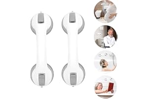 LIUPMEG Haltegriffe für Senioren Saugnapf, 2 Stück Duschgriff Saugnapf,Haltegriffe für Dusche Ohne Bohren,Mobiler Haltegriff,Aufstehhilfe Sauggriff,Badewannengriff ohne Bohren,Duschstange