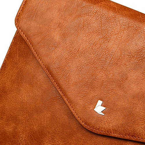 Jisoncase ELEGANT Tasche Macbook Air/ Pro Retina 13,3 Zoll Hülle Weich Schlank Ultrabook Laptop Leder Aktentasche in braun JS-AIR-03D20 - 8