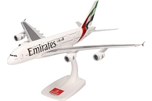 Herpa Maquette Avion Emirates Airbus A380, New 2023 Colors - A6-EOE, echelle 1/200, Snap-fit Model, pièce de Collection, d'avion avec Support, Figurine Plastique