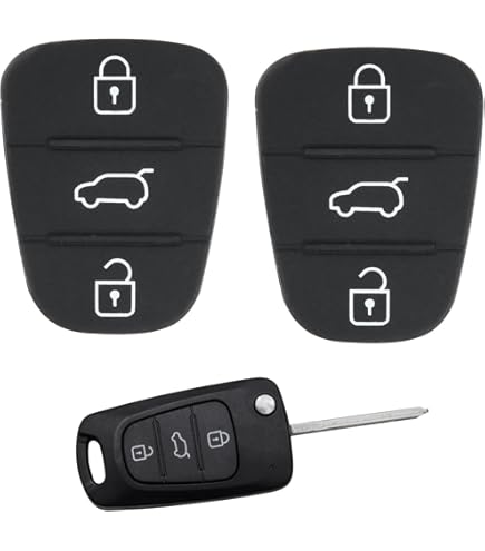2pcs/lot 3 Buttons Folding Remote Key Fob Case Rubber Pad For Hyundai I30 Ix35 I