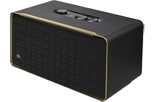 JBL Authentics 500, Smart Home Speaker, Altoparlante Bluetooth dal Design Retrò Anni '70 con Griglia Quadrex, Dolby Atmos, Wi-Fi Integrato, Assistente Vocale, AirPlay, JBL One App, Nero