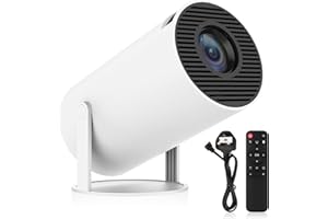 Safego Mini Projector Portable, Smart WiFi Projector with Bluetooth, 4K/ 200 ANSI Lumen TV Home Movie Projector, Support 5G WiFi6 Wireless Connection, Compatible with Android/Smart phone/Tablet/Laptop