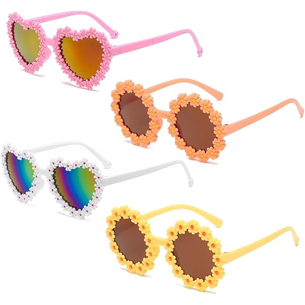 KGDUYC 3 PCS Daisy Runde Sonnenbrille, Partybrille  Produktbild-Vorschau 7