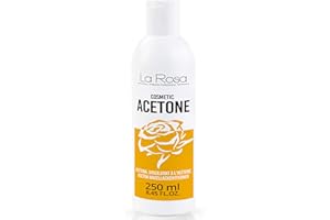 LA ROSA PRODUCTOS PROFESIONALES La Rosa Acetone 100% Puro - Rimuove Tutti Smalti per Unghie, le Unghie in Gel, la Colla per Unghie, le Unghie Acriliche - Efficiente, Profumo di Lime, Trasparente, Limone, 250 Millilitri