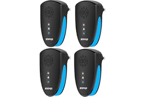 HNYGS-EU Repellente Antizanzare Ultrasuoni, 4 Pack Per Topi per Insetti, Anti, Zanzare, Formiche, Ratti, Scarafaggi, Mosche, Sicuro per Umani e Animali Domestici, Controllo Parassiti Senza Chimici