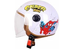 JIANJUD Casco Moto Per Bambini, Ragazze, Ragazzi, Certificazione ECE, Casco Jet Per Bambini Con Visiera, Scooter, Scooter Per Bambini, Casco Ciclomotore, Bicicletta B,48-56CM