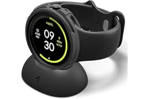 Spigen Liquid Air Hülle Kompatibel mit Google Pixel Watch 4 41mm (2025) mit Ladeständer - Matt Schwarz