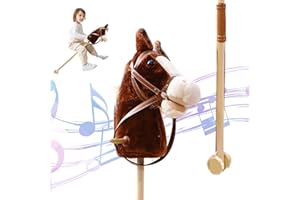 Tadoiooy Horaire de bâton avec Effets sonores réalistes en Peluche 39 HAUPHY Halloween Halloween Cheval avec ROUILES ET Pose DE Pose DE Bois Pose NO SLOPLIP CLID