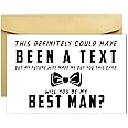 YiKaLus Funny Will You Be My Best Man Card, Best Man Proposal Card, Wedding Invitation Card for Groomsman, Card for Groomsman