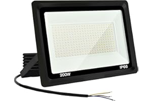 JEFEDANA Faretto LED da Esterno 200W Faro LED da Esterno 20000LM Faretto da esterno 6500K Bianco Freddo Faretti Led Esterno IP66 Impermeabile Super Luminosa Faro led per Giardino, Cortile, Garage, Corridoio