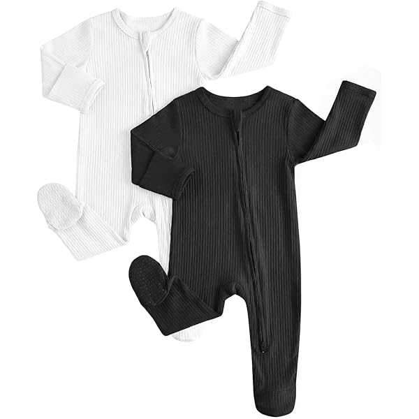 Babypyjama in katoen flanel - ivoorkleurige ruitjes, Baby