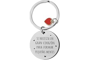 GEBETTER Regalo Profesora Infantil, 1* Llavero Original + 1* Tarjeta Gracias + 1* Sobre Kraft, Regalo Profe Maestra Primaria Graduación Guardería Colegio Escuela Navidad Despedida (Corazón)