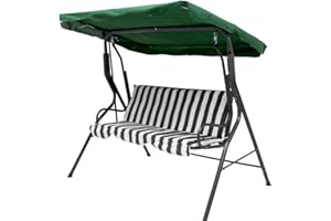 Baogu D&S Vertriebs Toit de rechange pour balancelle de jardin 3 places Vert 148 x 240 cm