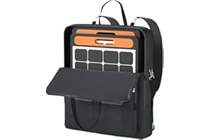 Gcerfby Solar Panel Storage Bag, Compatible with Jac-kery SolarSaga 100W 100X 200W, Double-Layer Solar Panel Carrier with Shoulder Strap, 55.88x11.94x64.77cm, Easy to Use, Perfect for Camping