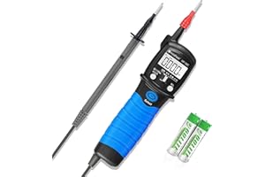 HoldPeak Multimètre Numérique Voltmetre Stylo HP-38C Testeur de Continuite 6000 Comptes pour AC/DC Voltmètre Résistance Diode Capacimètre Compteur Données avec Rétroéclairage et Lampe de Poche