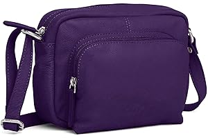 Hudson & James Designer Genuine Leather Women Ladies Travel Satchel Everyday Crossover Cross body Work iPad Shoulder Handbag Bag